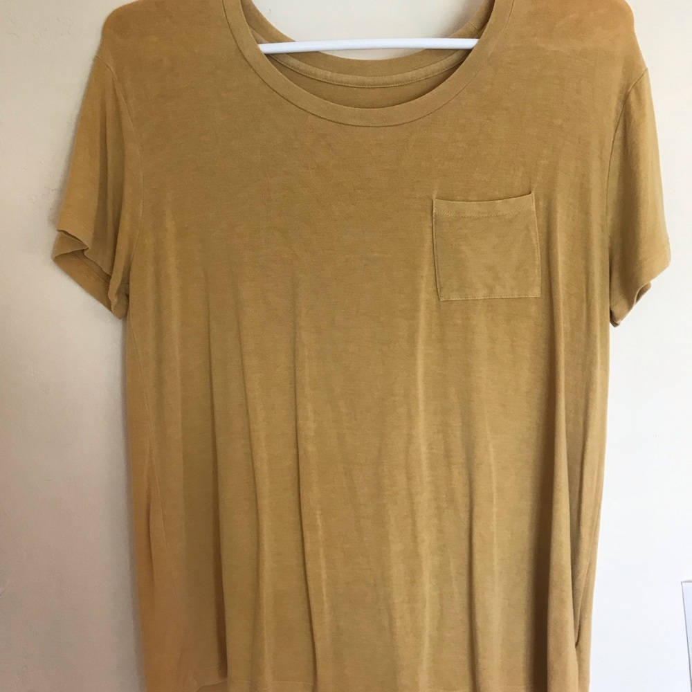 target distressed yellow shirt